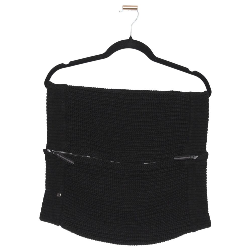 Lululemon Black Scarf 100% Merino Wool Knit Collar Scarf Neck Warmer